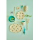 Rice Melamine Tall Budgie Dots