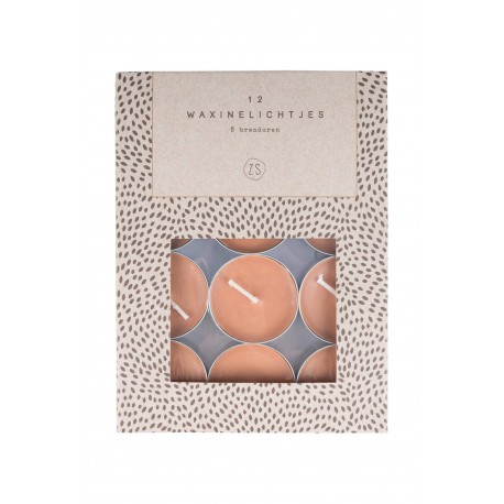 Set van 12 waxinelichtjes honing