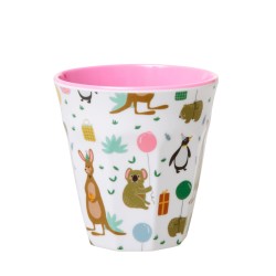 Rice beker small Party Animals Pink