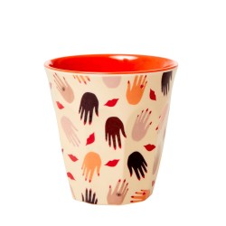 Rice Melamine Cup Hands and Kisses