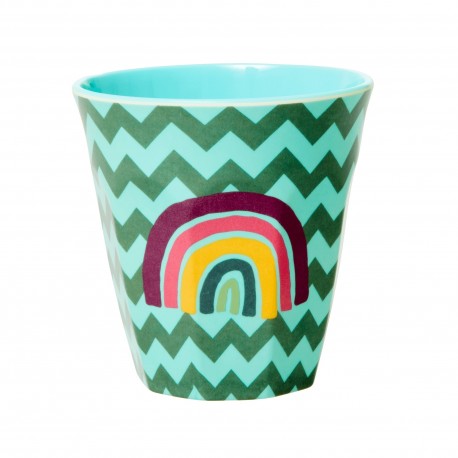 Rice Melamine Cup ZigZag Rainbow