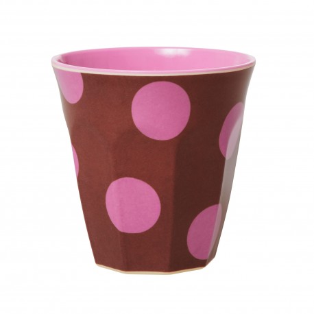Rice beker Brown Dots