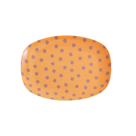 Rice bord ovaal Dots Apricot