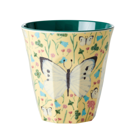 Rice beker Butterfly Creme