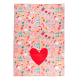 Theedoek katoen Kerst hart