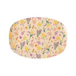 Rice Small Oval Plate Wild Flower