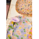 Rice Oval Plate Painted Flower