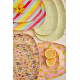 Rice Oval Plate Pink Flowerfield