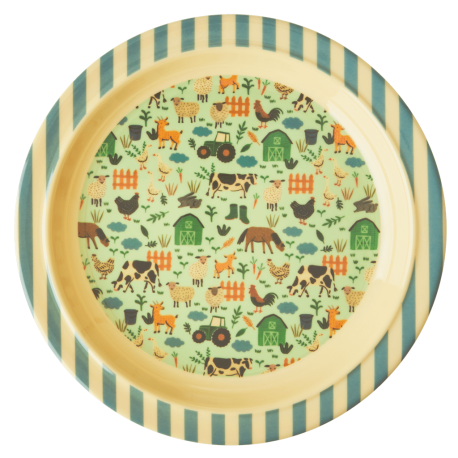 Rice Lunchbord Farm Blue