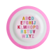 Rice bord Alfabet Roze