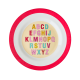 Rice bord Alfabet Rood