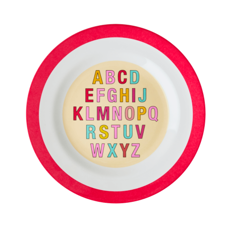 Rice bord Alfabet Rood