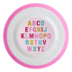 Rice Dinerbord Alfabet Roze