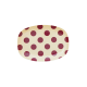 Rice Small Oval Plate Purple Dots