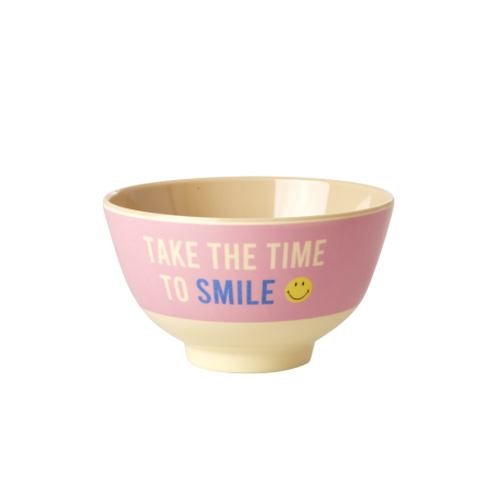 Rice small Bowl Smiley Pink