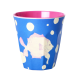 Rice beker Fish Blue
