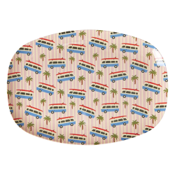 Rice Oval Plate Surfbus Pink