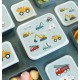 Lunch- en snackbox set voertuigen (4 stuks)