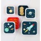 Lunch- en snackbox set Space