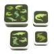 Lunch- en snackbox set Krokodillen (4 stuks)