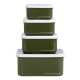 Lunch- en snackbox set Krokodillen (4 stuks)