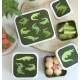 Lunch- en snackbox set Krokodillen (4 stuks)
