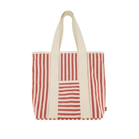 Zusss gestreepte tas rood wit