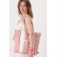 Zusss gestreepte tas rood wit