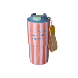 Rice Stainless Steel Thermo Cup Organic Stripes