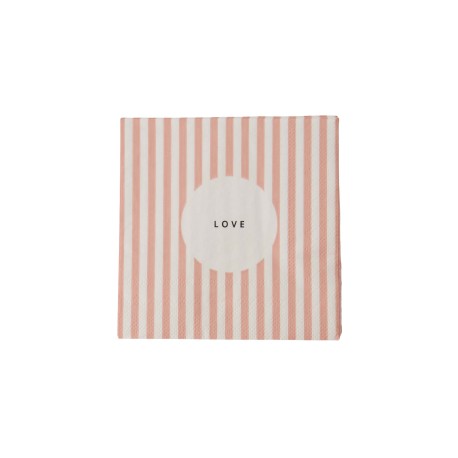 Servetten Zusss vierkant Love gestreept