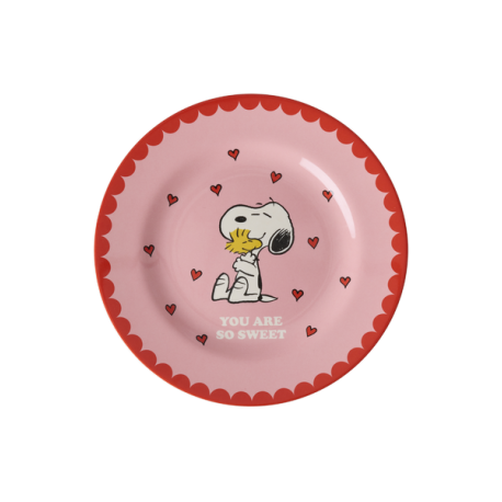 Rice Plate Pink Snoopy Peanuts