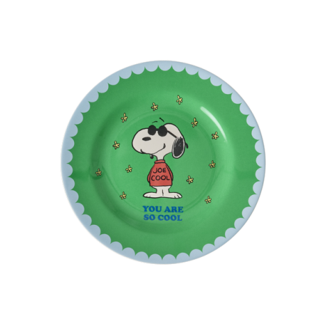 Rice Plate Green Snoopy Peanuts