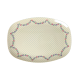 Rice OVal Plate Dots and Flowers