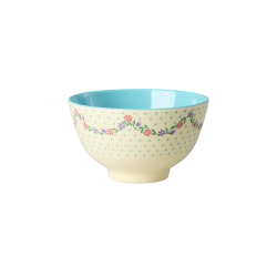 Rice Small Bowl Dots and Flowers