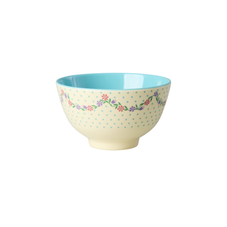 Rice Small Bowl Dots and Flowers