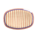 Rice Oval Plate Stripy Love