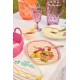 Rice Oval Plate Stripy Love