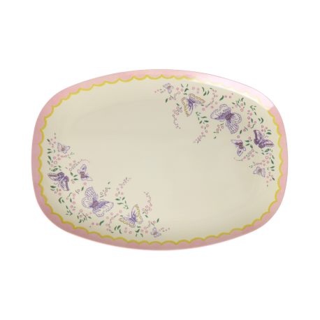 Rice Oval Plate Spread Your Wings