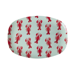 Rice Oval Plate New Lobster