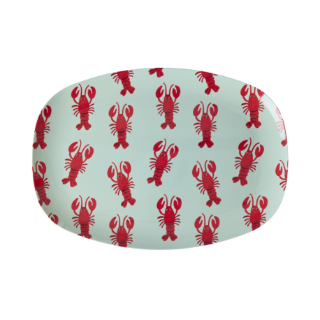 Rice Oval Plate New Lobster