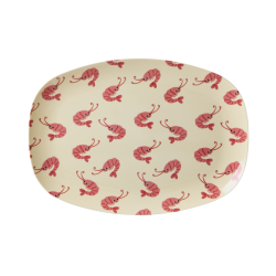 Rice Oval Plate New Shrimp