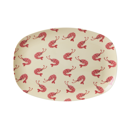 Rice Oval Plate New Shrimp