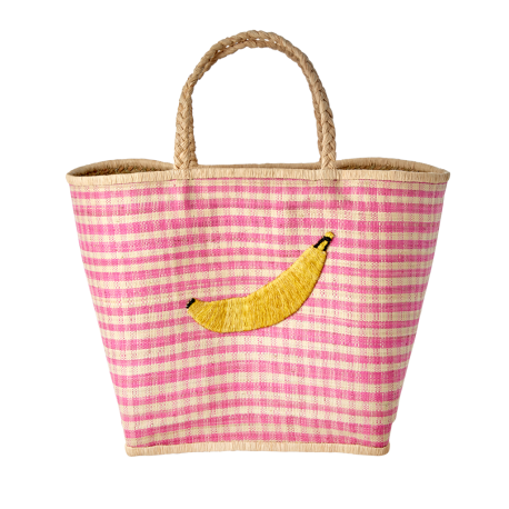 Rice Raffia Shopping Bag Banana