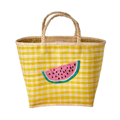 Rice Raffia Shopping Bag Watermelon