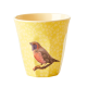 Melamine beker Vintage Bird Yellow