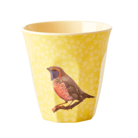 Melamine beker Vintage Bird Yellow