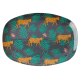 Melamine Plate Leopard and Leaves