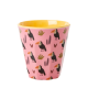 Rice Melamine Kids Cups Jungle Pink