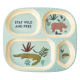 Rice Melamine 4 Room Plate Green